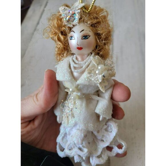 Vintage Italian glass de carlini lady elegant ornament shopper evening dress spa - Picture 9 of 9